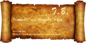 Tumbász Bogárka névjegykártya